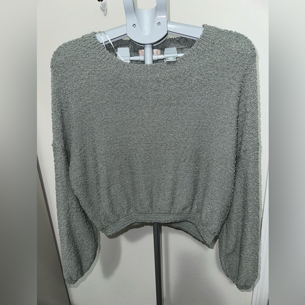 Altar'd State Sage Green Knit Sweater